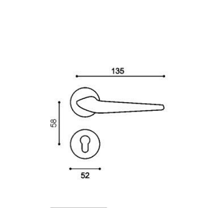 GQK Aluminium door handle simple design door lock handle set swing door handle lock