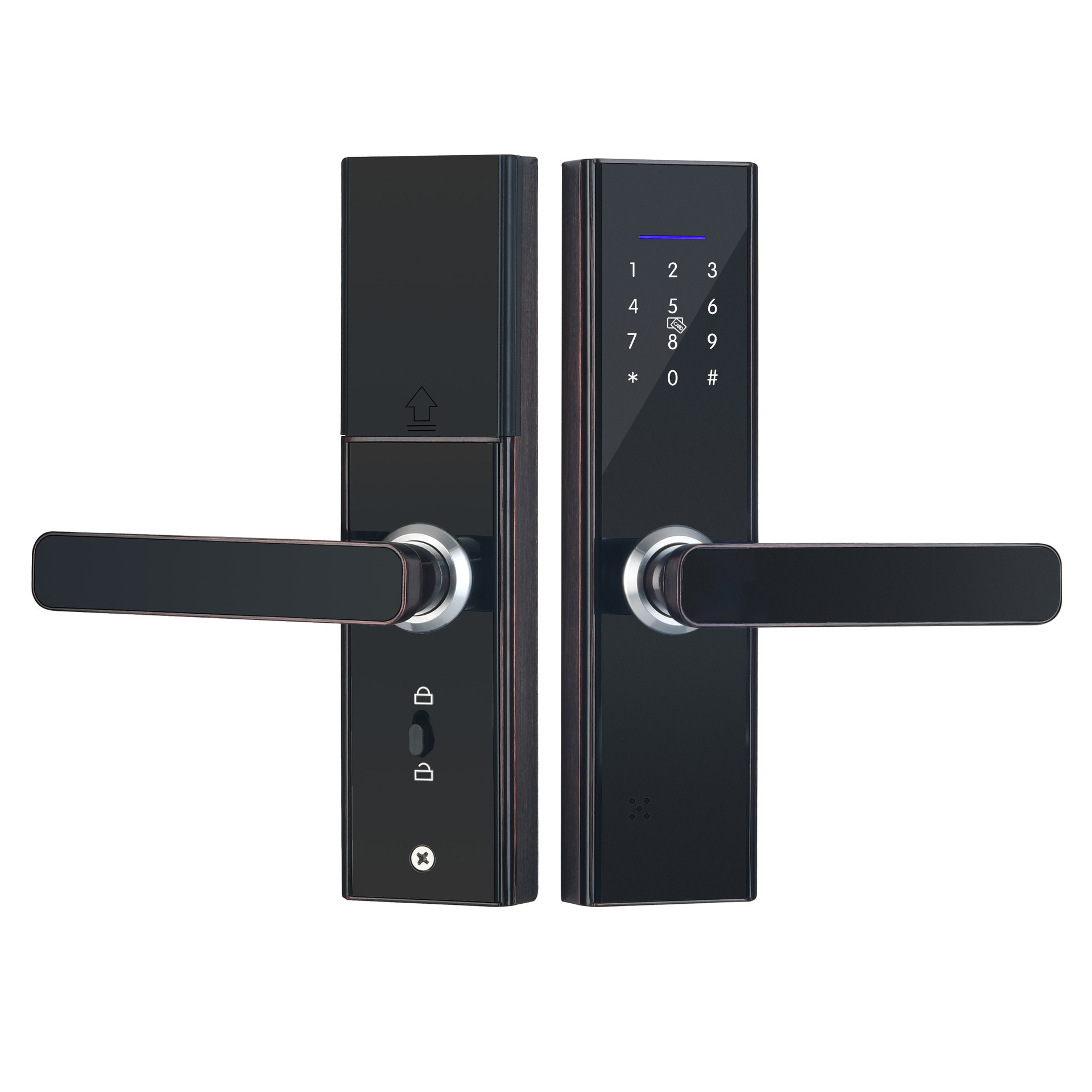 High Quality Keyless Entry Lever Keypad Password Digital App Biometric Door Lock Electronic