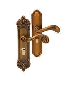 modern simple design all iron cast square lever bedroom door handle lock set