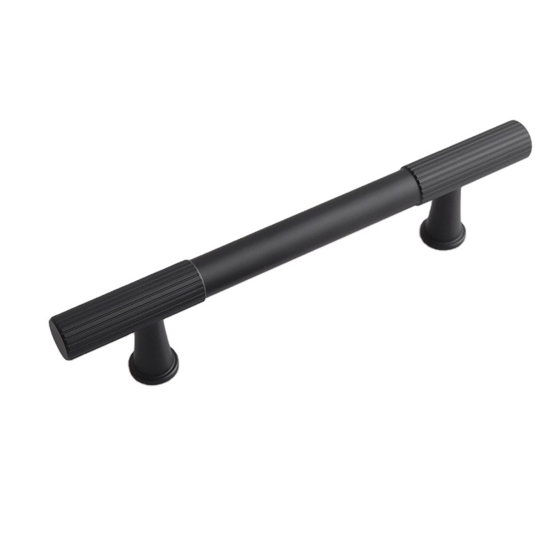 New Solid Aluminum Black Plated Brushed Handle Cabinet Door Wardrobe Shoe Drawer Handle