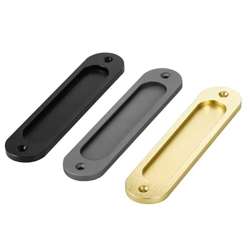 Built-in sliding door handle concealed door pairing clasp recessed invisible handle kitchen accessories living room