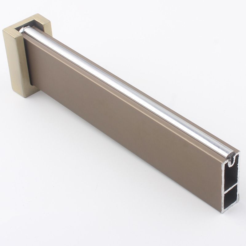 Aluminum Square Hanger Accessories for Furniture Wardrobe Tube Hanging Clothes Rod and Drying Rail Zinc Product Hardware