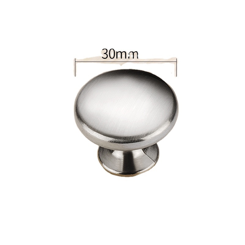 Furniture Cabinet Door Round Knobs Black Nickel Satin Zamak Metal Zinc Knobs Furniture Accessories Wardrobe Round Handle