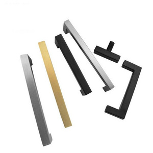 Black American Style stainless steel Hardware Cabinet Pull handle Furniture Cupboard Drawer Handle Knobs