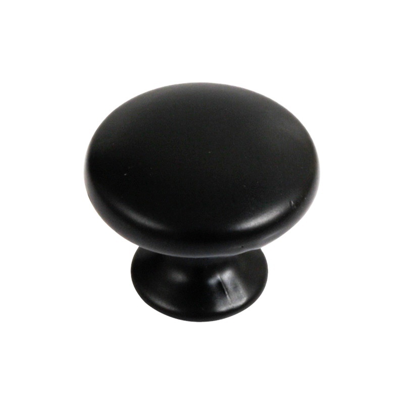 Furniture Cabinet Door Round Knobs Black Nickel Satin Zamak Metal Zinc Knobs Furniture Accessories Wardrobe Round Handle