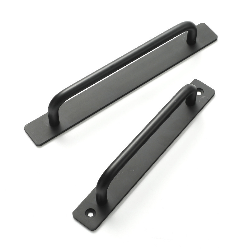 Furniture Hardware Matte Black Cabinet Handles Aluminum Drawer  Door Pulls