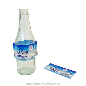 Plastic bottle neck label heat shrink label shrink wine bottle shrink wrap cheap PVC printing juice packaging shrink sleeve