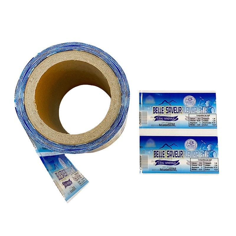 Plastic bottle neck label heat shrink label shrink wine bottle shrink wrap cheap PVC printing juice packaging shrink sleeve