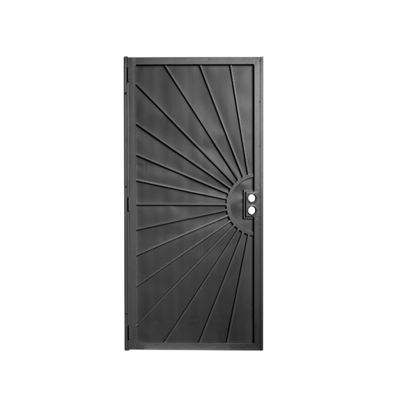 Outswing steel security door wrought iron quick mount steel security door with frame and hardware manufacture designs