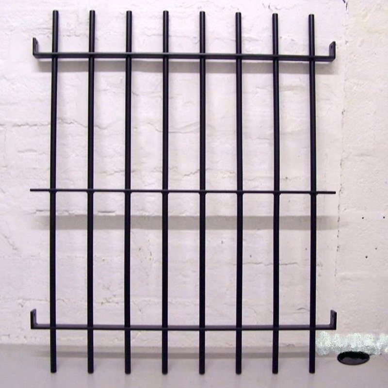 Custom decorative interior security window guard grill steel wrought iron window grill design