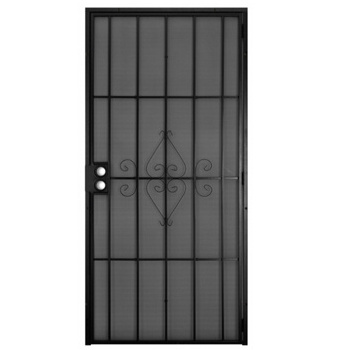 Outswing heavy duty metal security door with expanded powder coating outdoor steel security doors