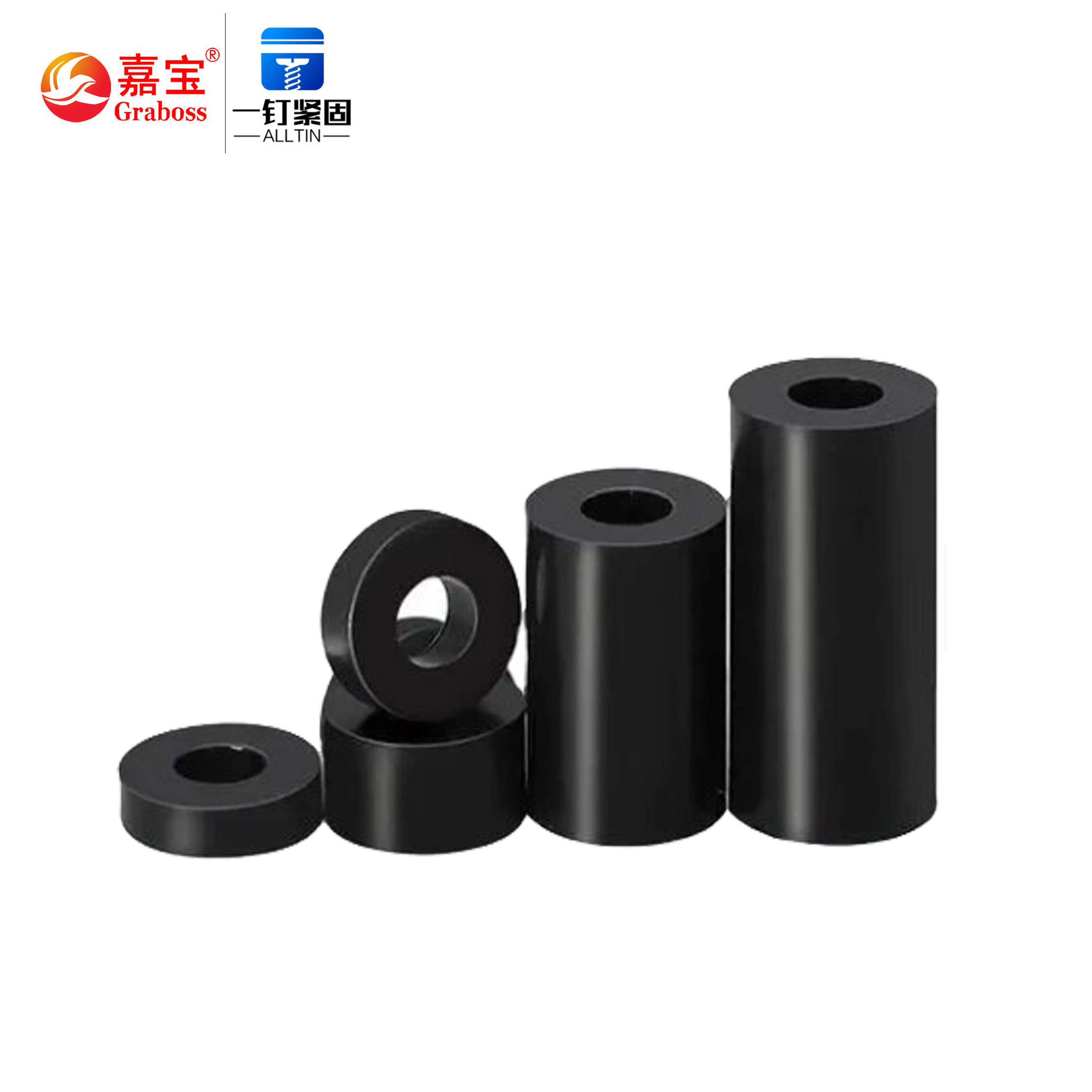 PCB Board Screw Bolt Circular Hole Spacing Column M2.5-M4 Nylon Sleeve ABS Pad Round Hollow Standoff Washer High Column