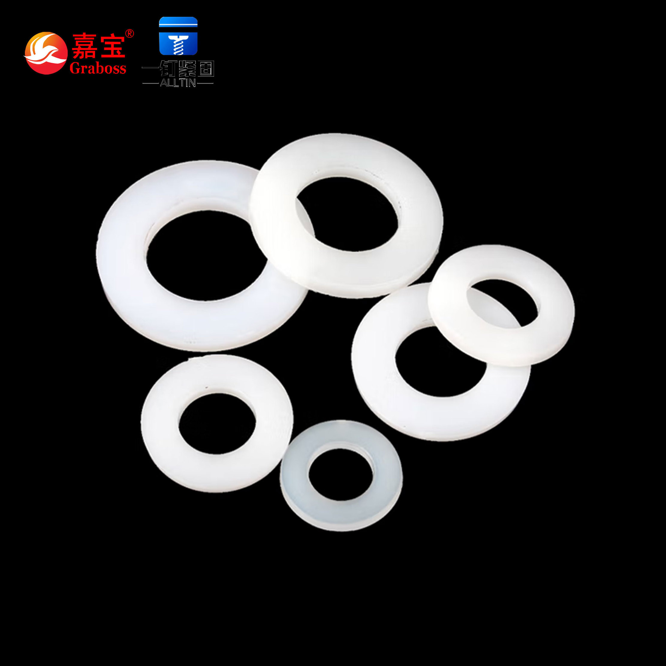 Insulated Gasket M2-M20 White Nylon Washer Screw Manufacturer High Quality Non-magnetic Plastic 125 DIN Plain Finish Bolt Nut