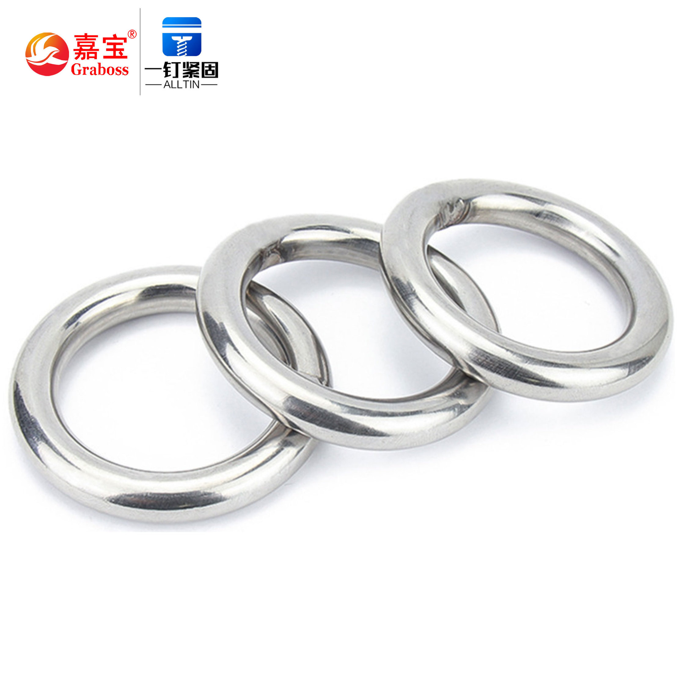 Screw Factory 20mm-80mm Stainless Steel Metal Ring Seamless Welding Round O Ring Circular Connecting Ring