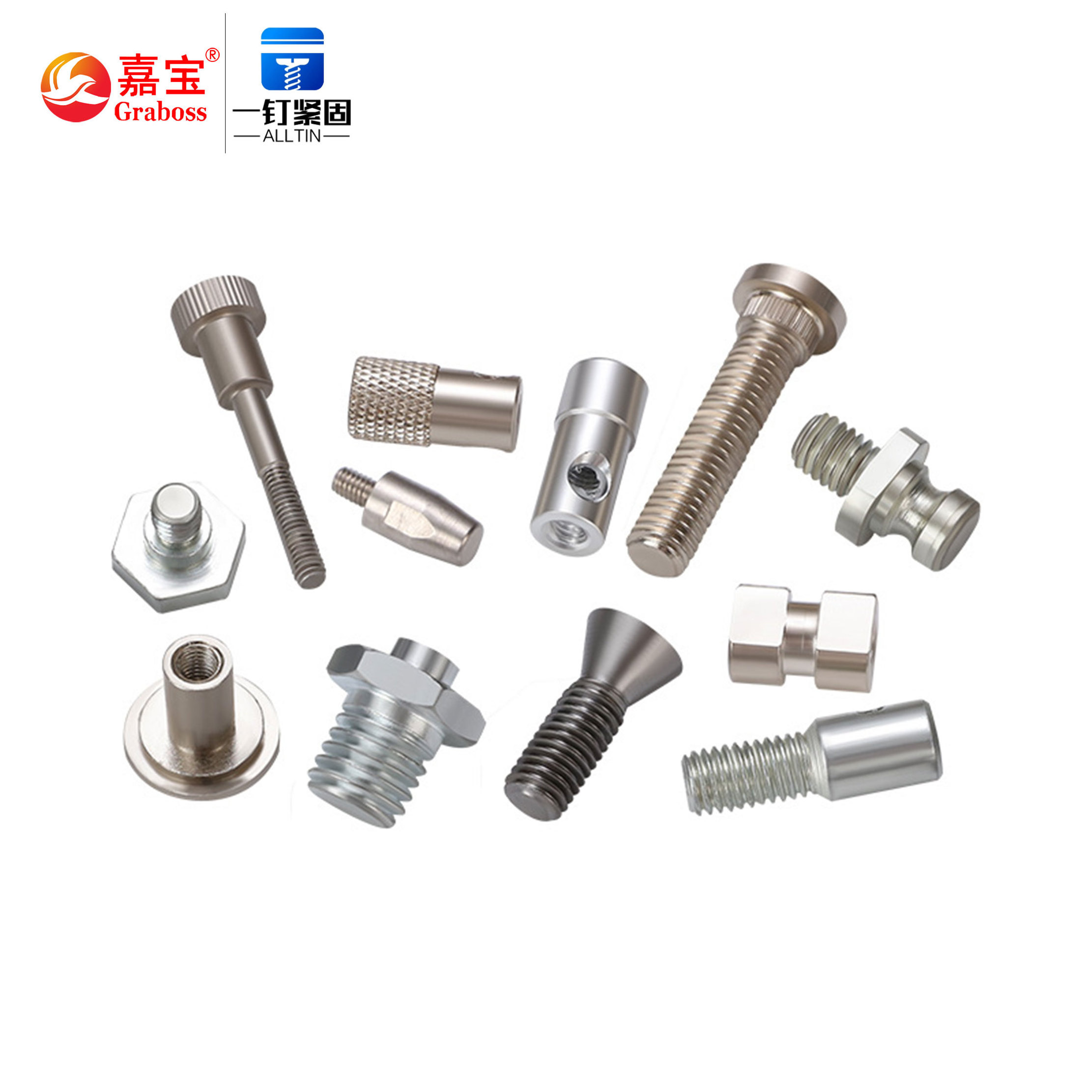 Hardware Fastener Manufacturer Stainless Steel Carbon Steel Aluminum Brass and Titanium Non-standard Customization Bolts Screws