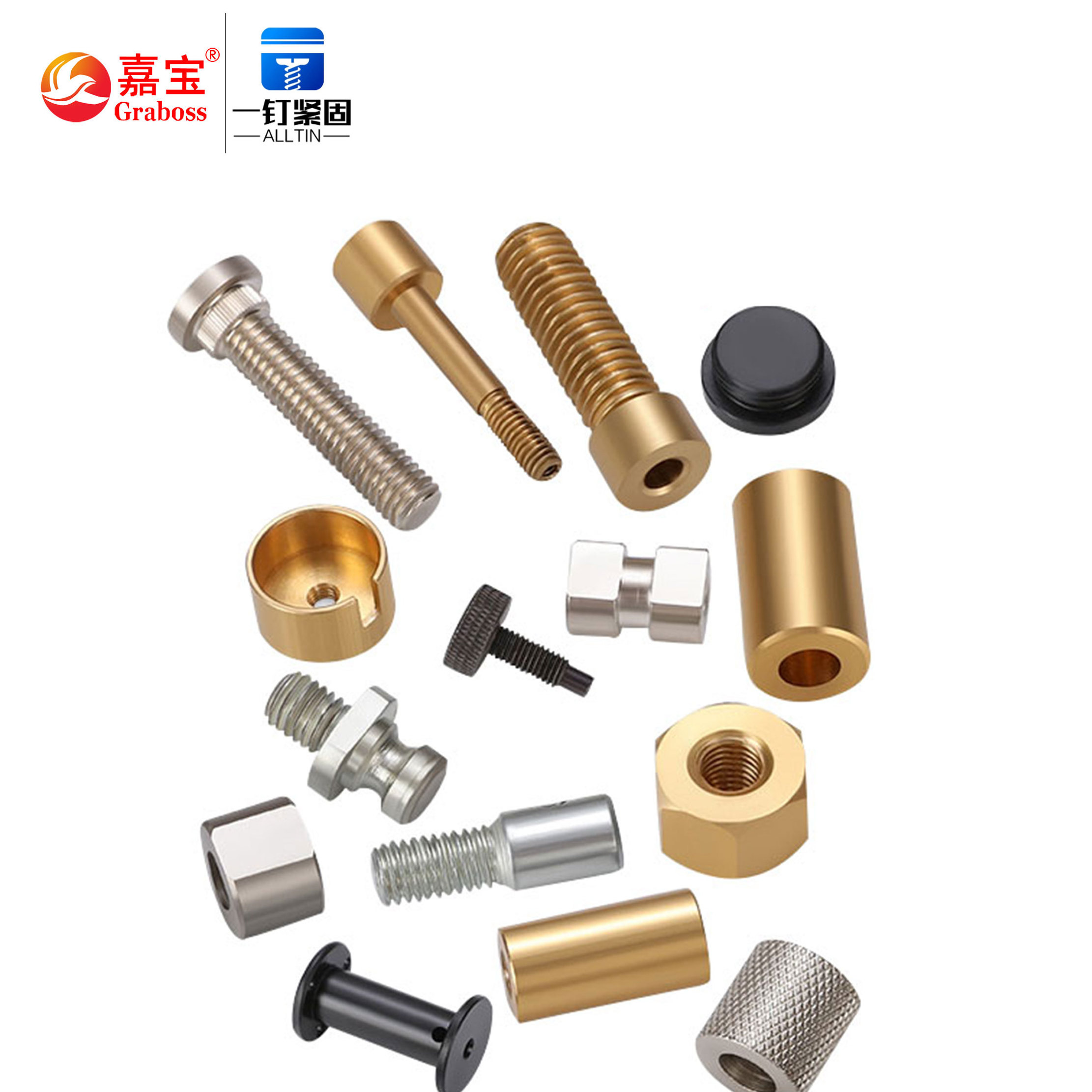 Hardware Fastener Manufacturer Stainless Steel Carbon Steel Aluminum Brass and Titanium Non-standard Customization Bolts Screws