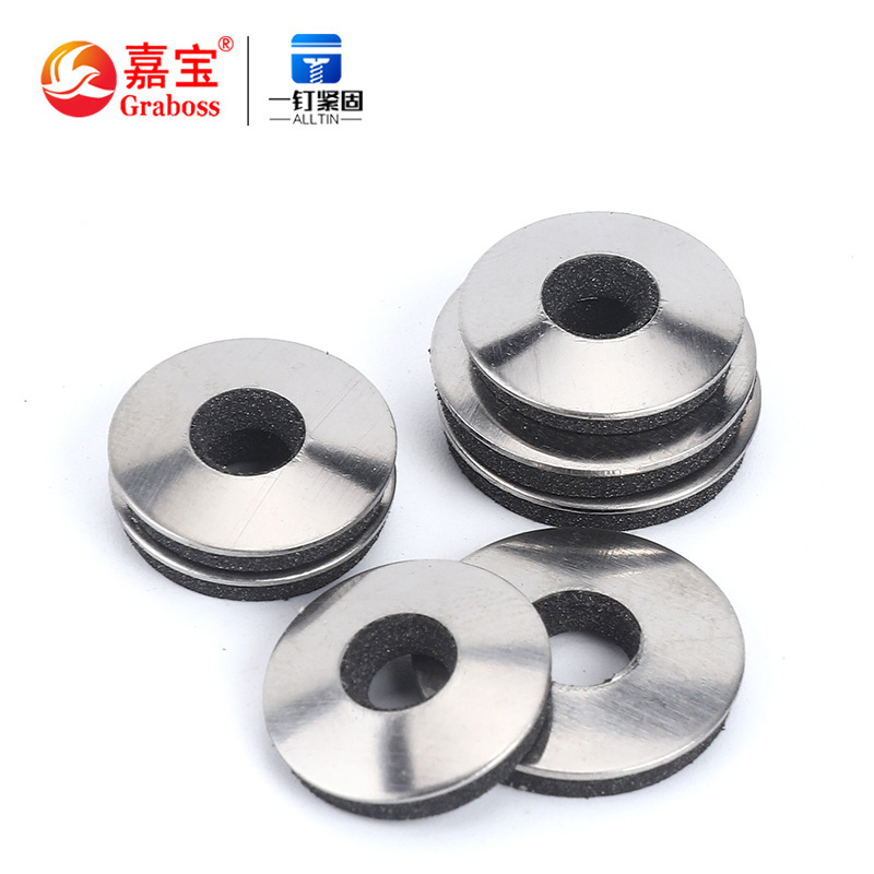 304 stainless steel conjoined rubber gasket, waterproof EPDM gasket flange gasket, composite gasket for self-drilling screw