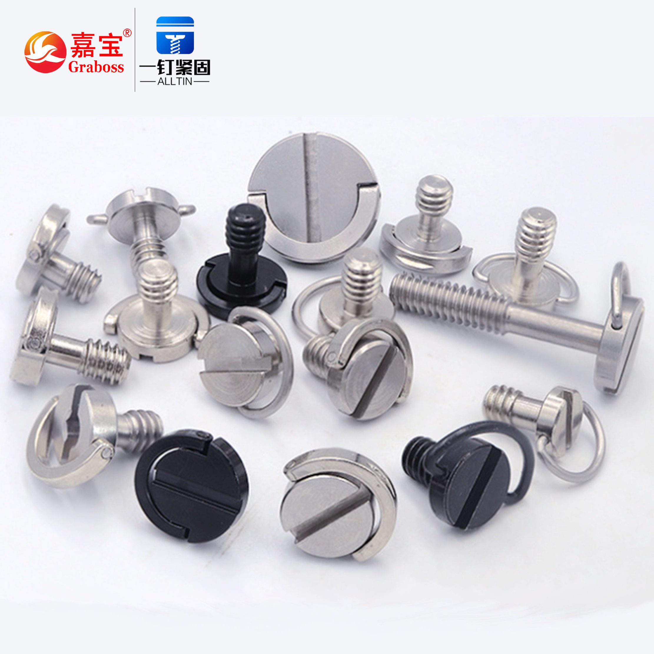 1/4 D-ring Camera Screw Hidden Camera 1/4-20 Steel Nickel Plating Tripod Mounting Screw Stainless Steel camera mini screw