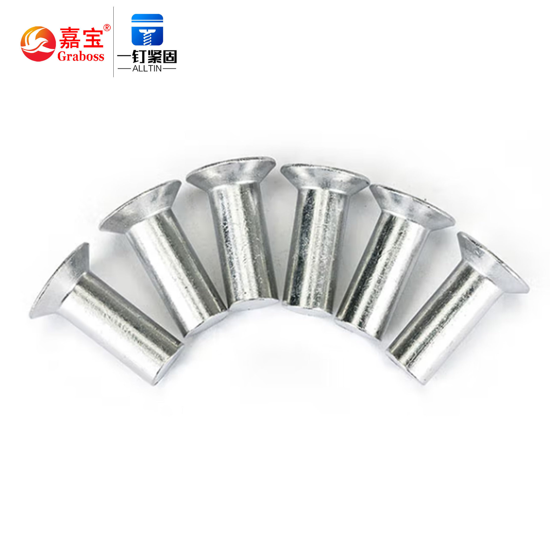 Factory Direct Sale Aluminum Countersunk Head Rivet 2/2.5/3/4/5/6/8mm Blind Rivet Small Solid Aluminum Rivet