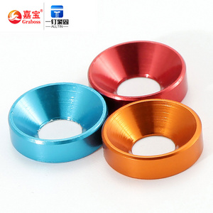 Countersunk Washer Colorful Decorative Washer M3 M4 M5 M6 M8 Abrasion Resistant Scratch Drawing Washer Aluminum Alloy GB ALLTIN