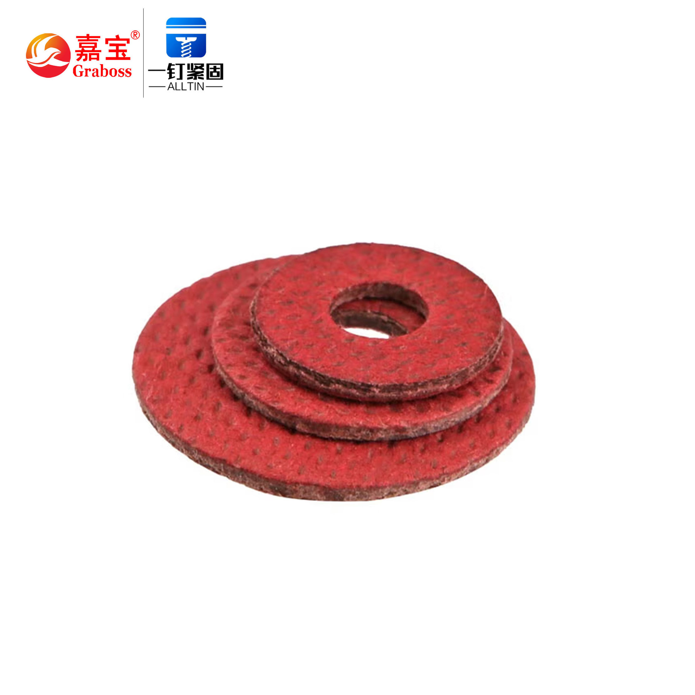 High Quality Red Steel Paper Fiber Flat Washer Insulation Washer Assorted M3 M4 M6 M8 Multiple Specifications Washer