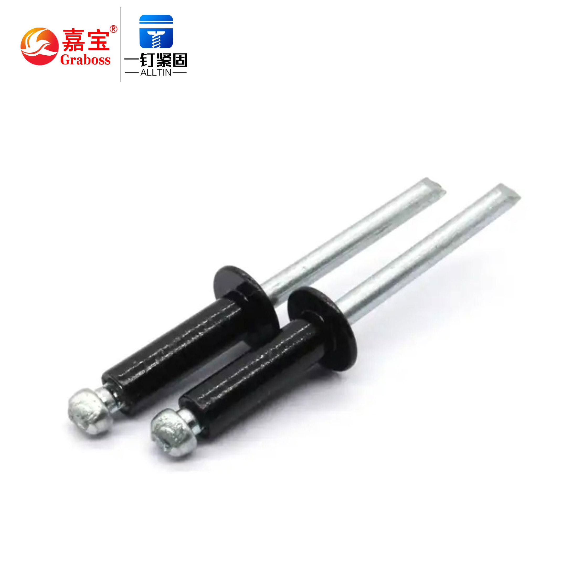 Factory direct sell Peel Type Blind Rivet M1 - M20 Open Dome Head  MS Pop Rivets Mandrel stem break pop blind rivet