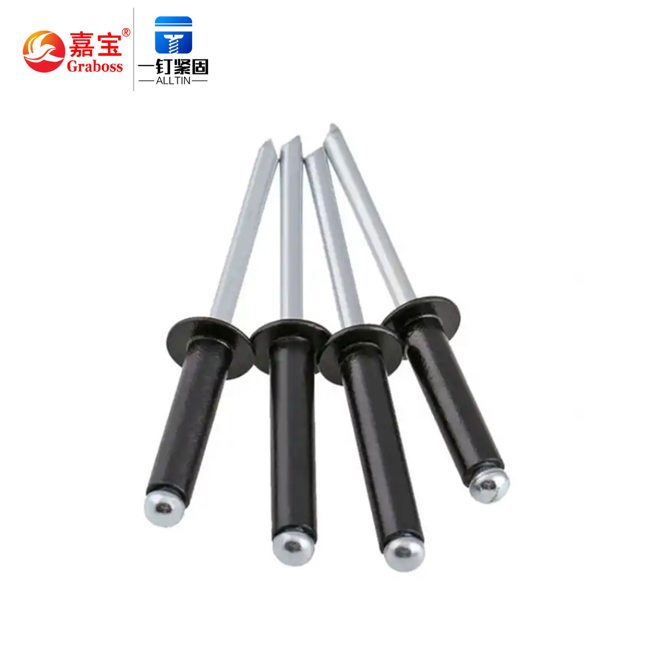 Factory direct sell Peel Type Blind Rivet M1 - M20 Open Dome Head  MS Pop Rivets Mandrel stem break pop blind rivet