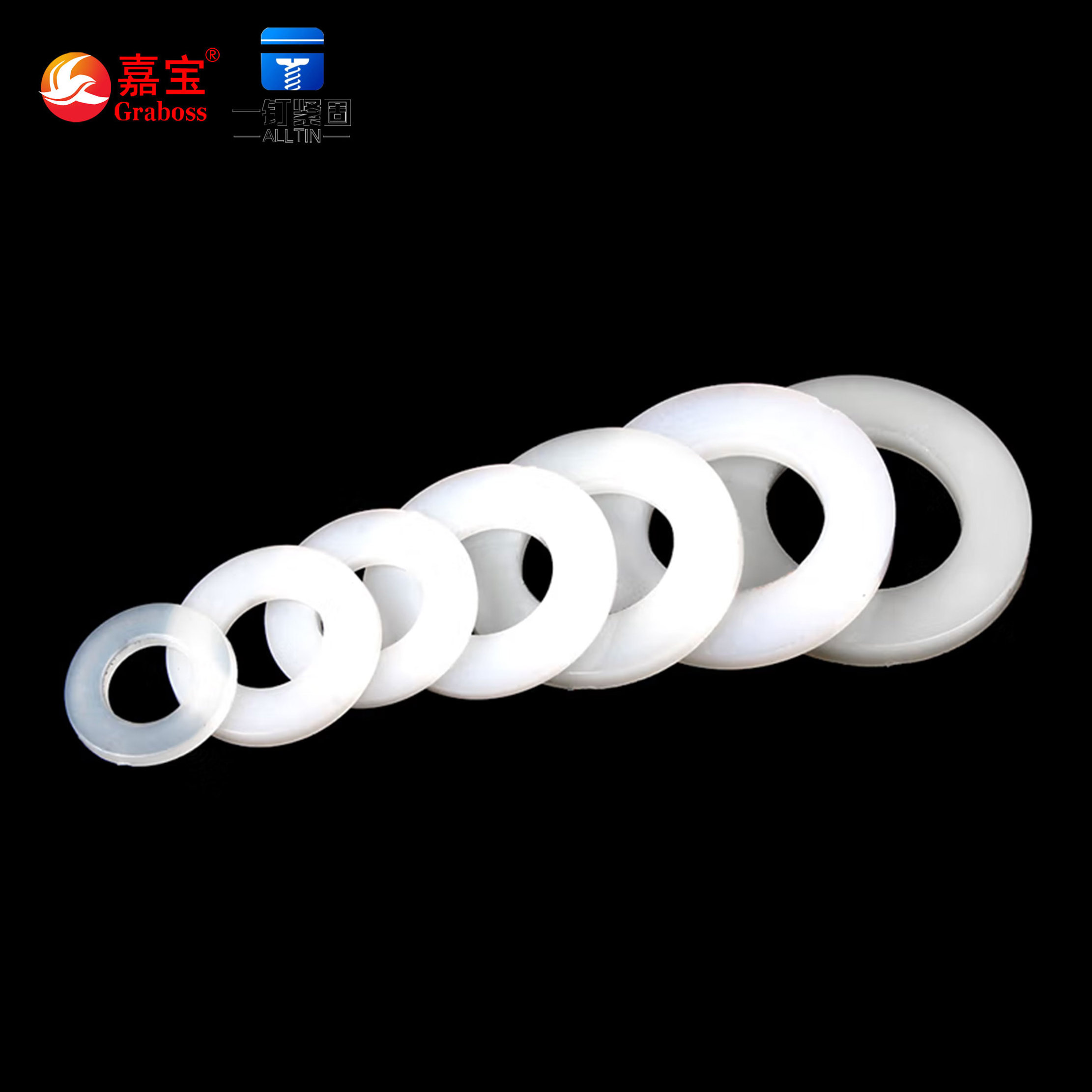 Insulated Gasket M2-M20 White Nylon Washer Screw Manufacturer High Quality Non-magnetic Plastic 125 DIN Plain Finish Bolt Nut