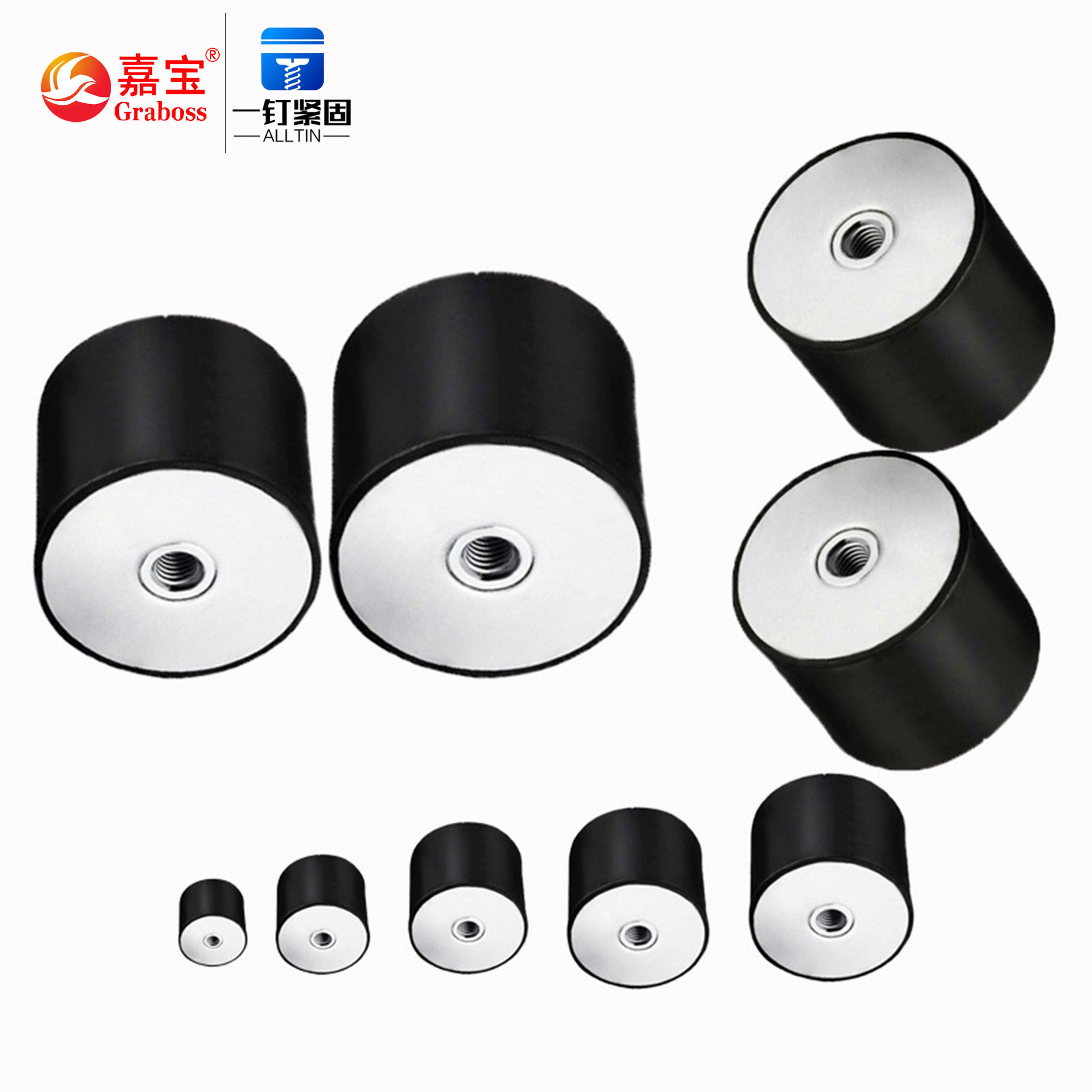 Custom VV VD VE DD Natural Rubber Bumpers Anti Vibration Silent Block Rubber Shock Absorber 25*20M6 Anti vibration Rubber Mounts