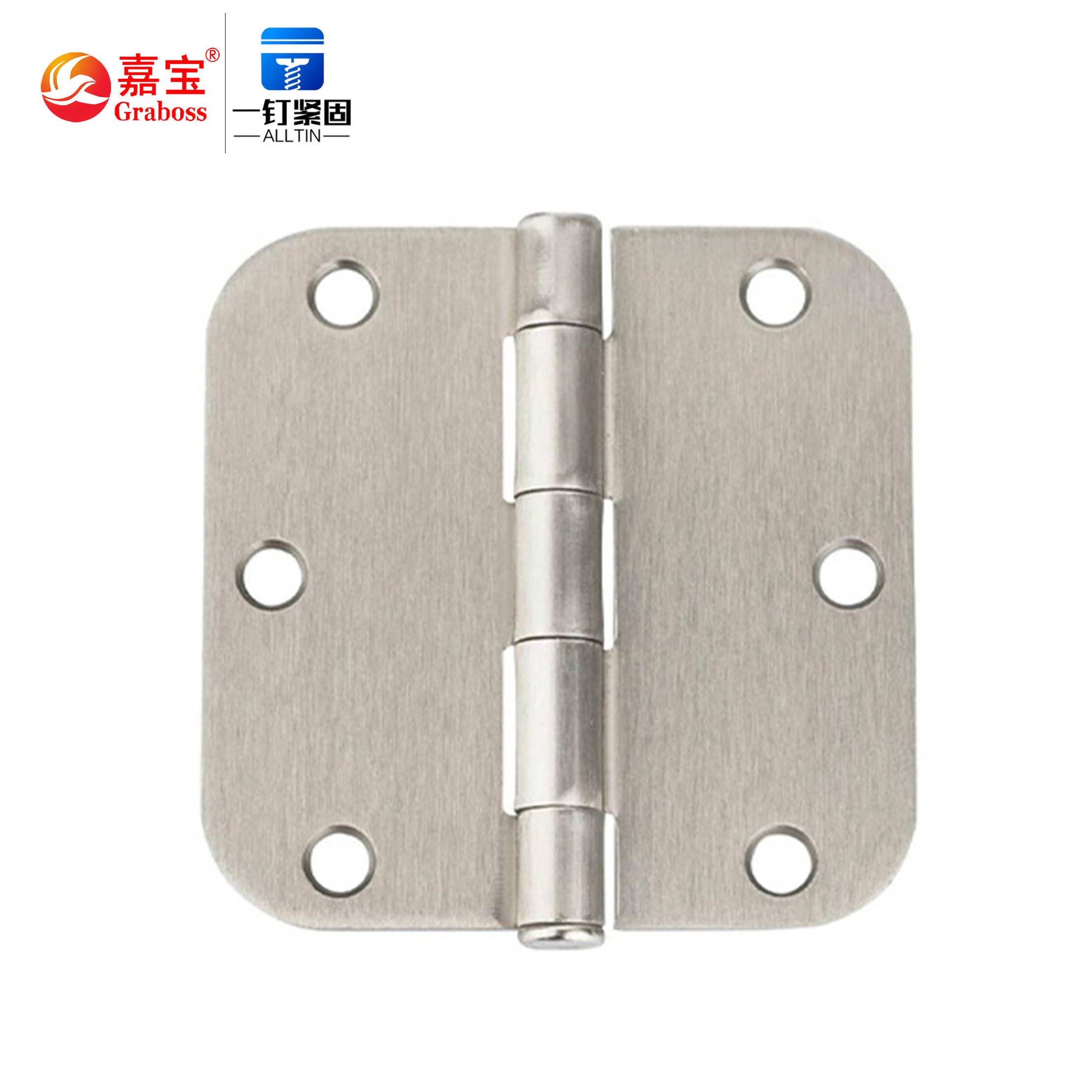 Interior Wooden Door Flat Hinged Furniture Steel Iron 5/8 Radius Metal Round Kitchen Door Hinges Black Bronze Door Hinges