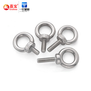 High quality 304 stainless steel  lifting eye bolts M5-M14 bolts Hanging Ring Screws Hanging Bolts Round Ring Screws