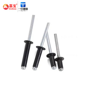 Factory direct sell Peel Type Blind Rivet M1 - M20 Open Dome Head  MS Pop Rivets Mandrel stem break pop blind rivet