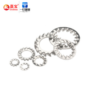 304 stainless steel serrated stop gasket toothed washers external internal tooth lock washer