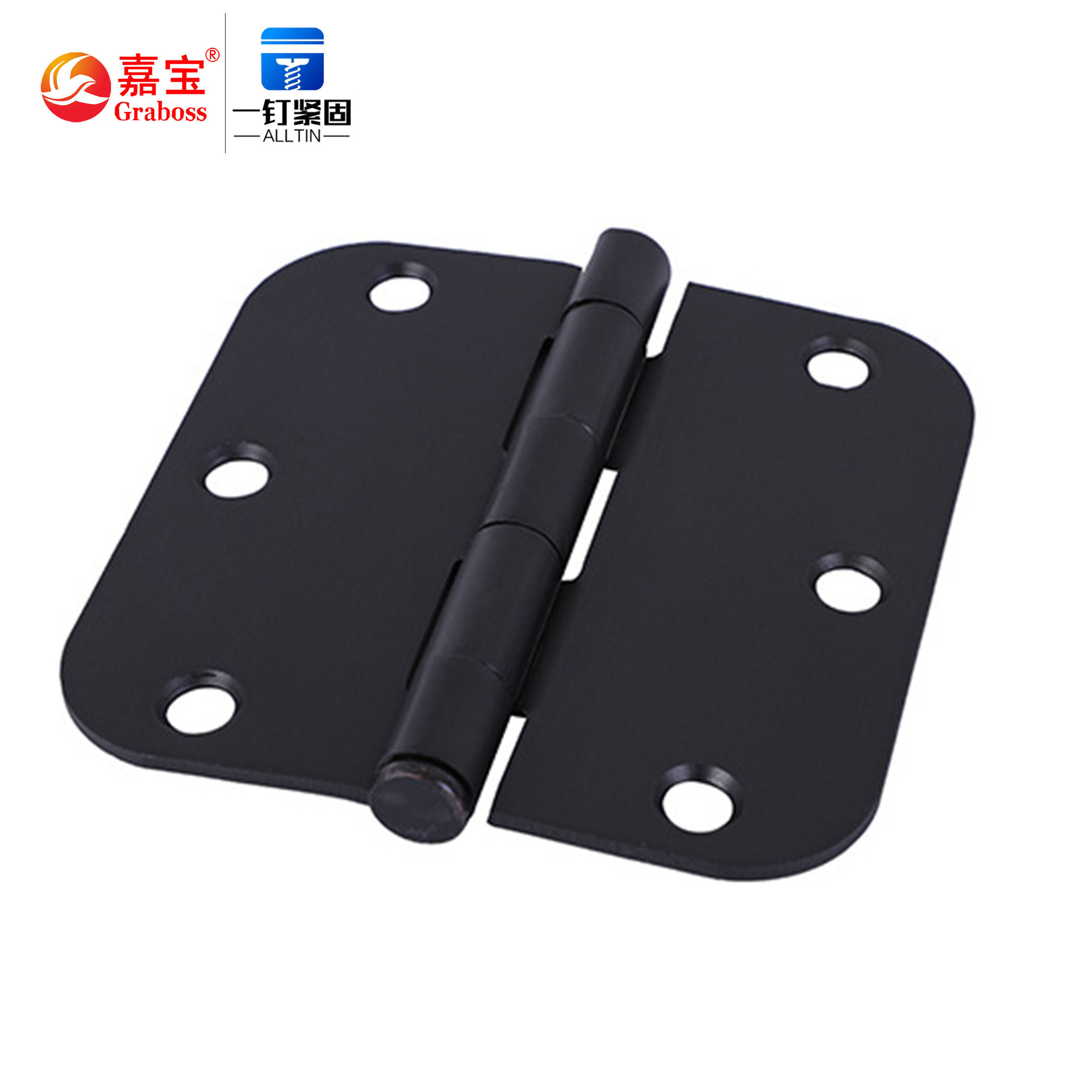 Interior Wooden Door Flat Hinged Furniture Steel Iron 5/8 Radius Metal Round Kitchen Door Hinges Black Bronze Door Hinges