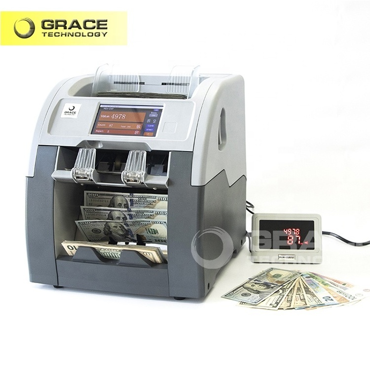 Cash Sorter Solution Currency Sorter Two Pockets Money Counting Machine Bill Counter with Serial Numberse