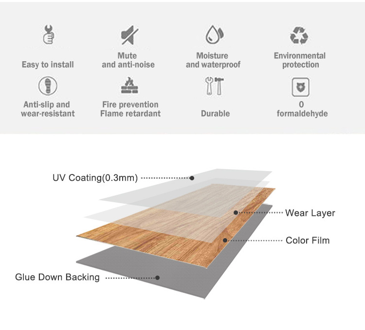 Cheap plastic LVT Peel stick vinyl plank self-adhesive flooring tile Vinyl Flooring