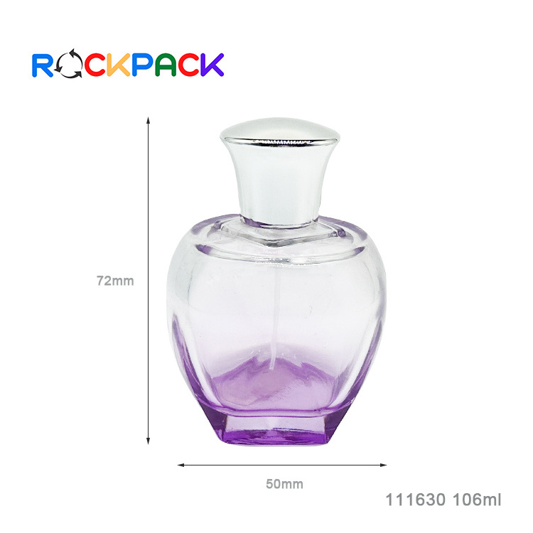 106ml Round ball shape purple glass perfume cosmetic bottles