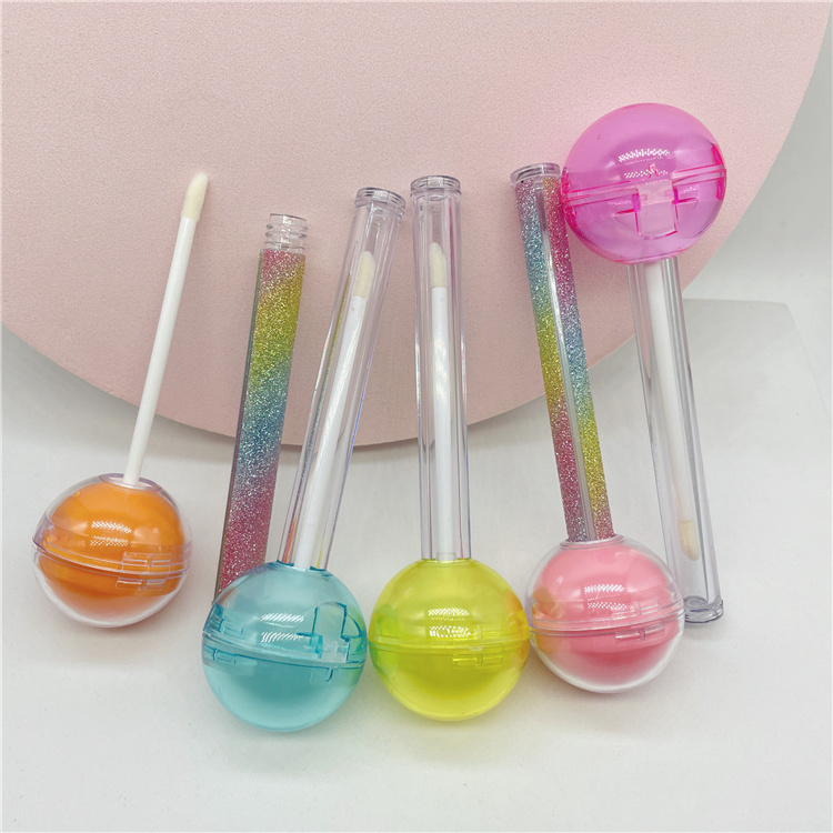 Lollipop shape 2.5ml cute Empty Plastic Lip Gloss Tubes containers