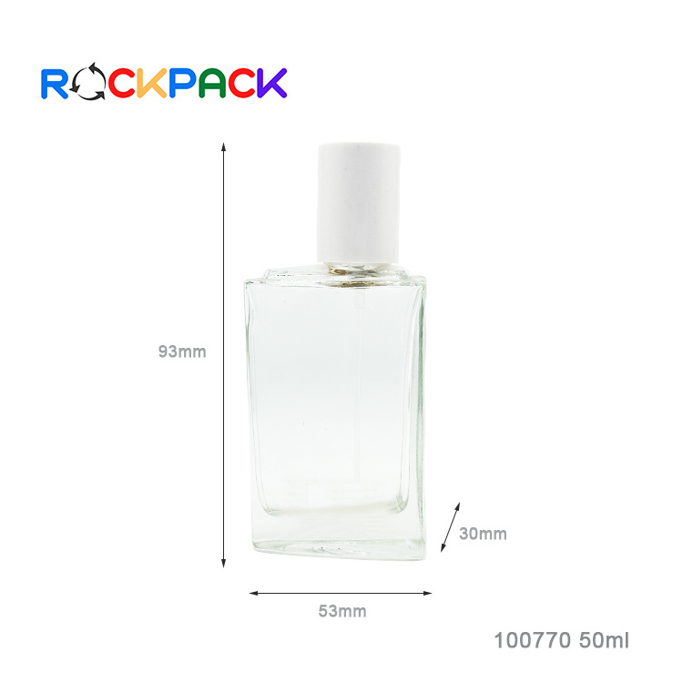 50ml Empty cosmetic triangle shape glass spray perfume bottles