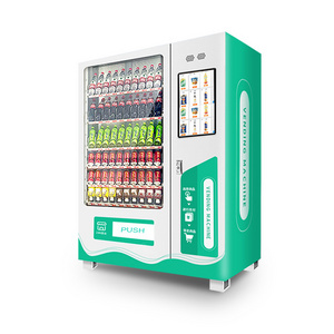 Energy-efficient Card Combo Coffe Vending Machine For Foods And Drinks With Locker Snack and Beverage Dispenser