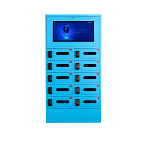 New arrival iphone charging station locker kiosk fast charge coin operated vending machine with LED screen Phone Storage Locker