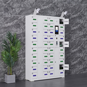 Colorful 40-Slot Metal Cell phone Locker Charging Station compatible with iPad/iPhone smart storage Cabinet locker with camera