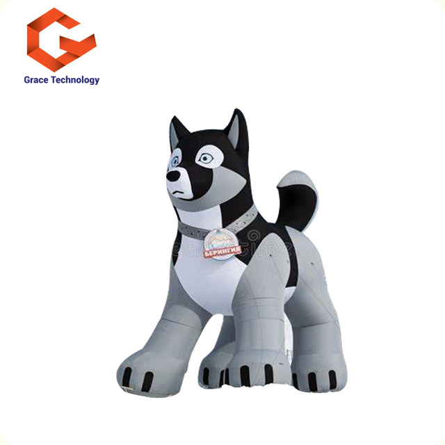 Hot Sale PVC Giant Inflatable Dog Advertising Inflatable Husky Dog Mascot Cartoon For Sale