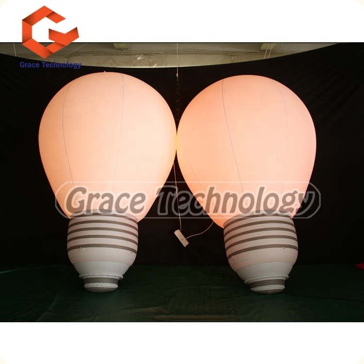 Inflatable light bulb balloon pvc, inflatable giant bulb model, advertising inflatable lamp bulb for event decoration