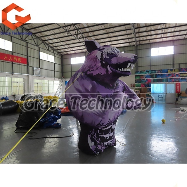 High Quality Inflatable Wolf Model Custom Inflatable Animal Cartoon Wolf for Festival