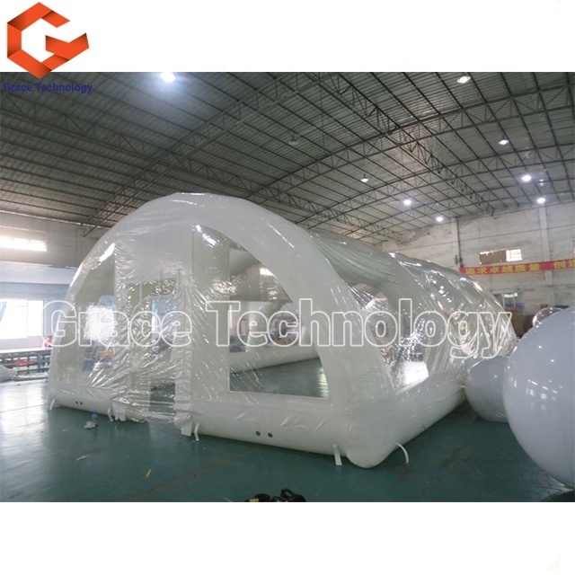 Transparent Inflatable Pool Dome / Waterproof Swimming Pool Cover Outdoor