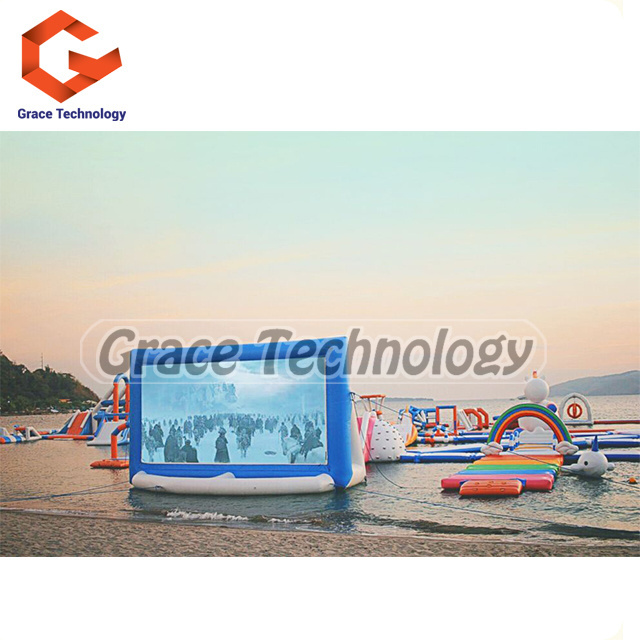 Inflatable Water Floating Billboard for Advertising / Printed Inflatable Billboard Outdoor Screen for Water