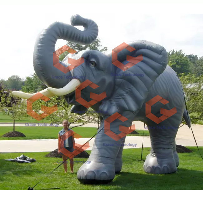 Giant Inflatable Elephant Model, Inflatable Elephant Animal Model Balloon  For Advertising