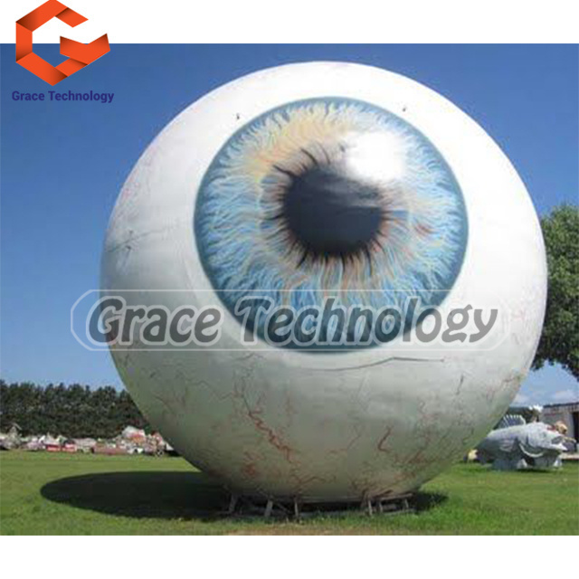 Giant Hanging Eye Inflatable Eyeball Balloon for Decoration, Advertising Dallas Eyeball at Night