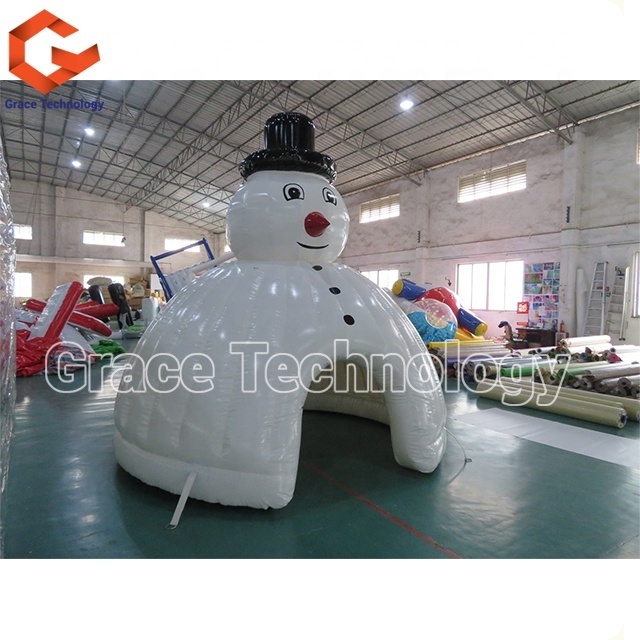 New Design Custom Snowman Dome Tent Christmas Inflatable Igloo Dome Outdoor Canopy Camping Tent